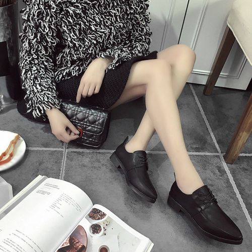 Chaussures de printemps femme en PU pointu avec lacets - Ref 1001431