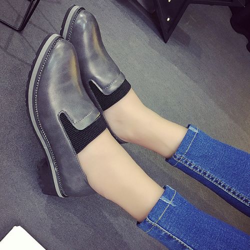 Chaussures de printemps femme en PU ronde - Ref 1001436