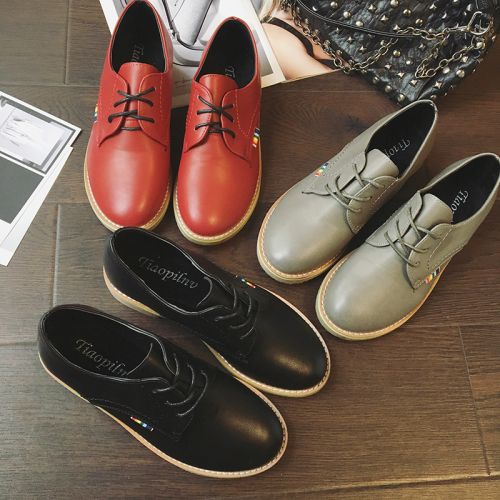 Chaussures de printemps femme en PU ronde étanche - Angleterre Ref 1001474