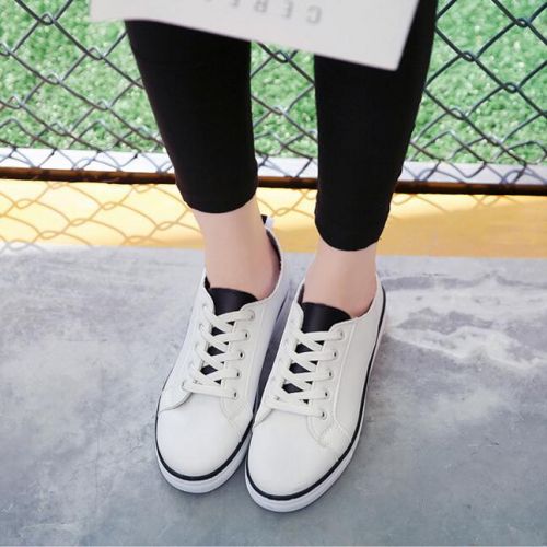 Chaussures de printemps femme en PU ronde avec lacets - loisir Ref 1001482
