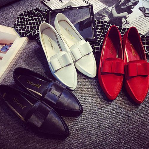 Chaussures de printemps femme en PU pointu arc - semelle caoutchouc Ref 1001487