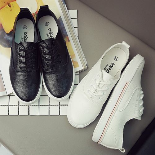 Chaussures de printemps femme en PU ronde avec lacets - loisir Ref 1001527