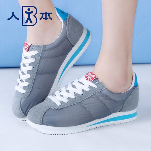 Chaussures de printemps femme en tissu ronde ouverture profonde, avec lacets, Modèles mélangées - loisir semelle caou