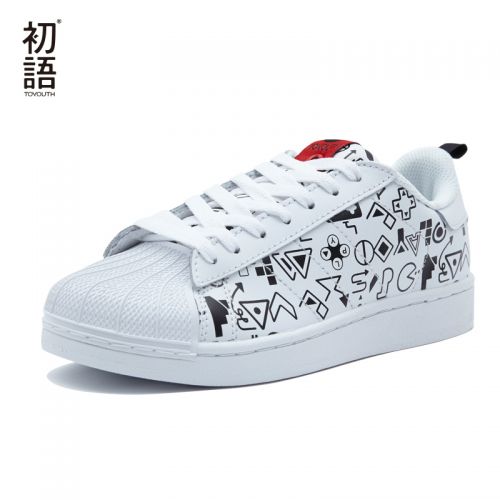 Chaussures de printemps femme en Vache revêtement cuir fendu ronde avec lacets, Avec une combinaison fines - loisir