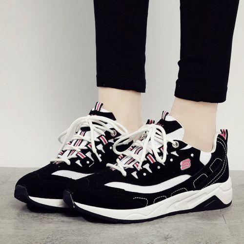 Chaussures de printemps femme en PU ronde ouverture profonde, avec lacets - Ref 1001640