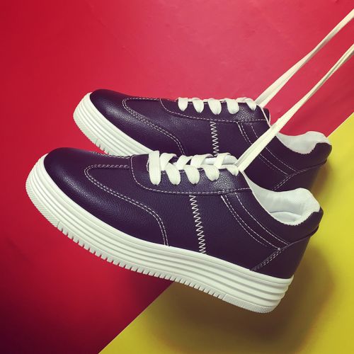 Chaussures de printemps femme en PU ronde avec lacets - Ref 1001683
