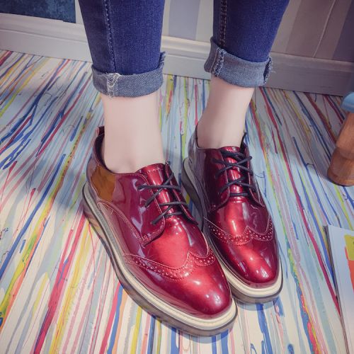 Chaussures de printemps femme en PU SONLARFU tête carrée Génoise, étanche - semelle TPR Ref 1001724