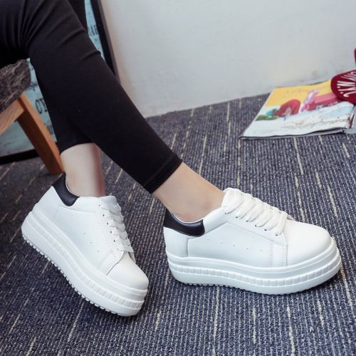 Chaussures de printemps femme en PU ronde avec lacets - semelle polyuréthane Ref 1001755