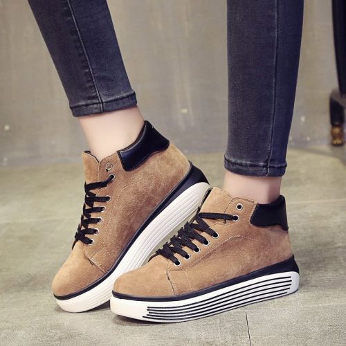 Chaussures de printemps femme en vache, Nubuck, ronde avec lacets - semelle polyuréthane Ref 1001774