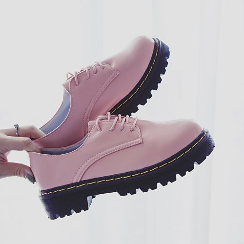 Chaussures de printemps femme en PU ronde avec lacets - semelle caoutchouc Ref 1001814