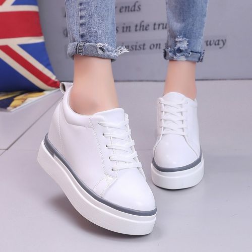 Chaussures de printemps femme en PU ronde avec lacets - semelle polyuréthane Ref 1001830