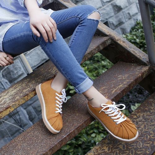 Chaussures de printemps femme en vache, Nubuck, ronde avec lacets - semelle caoutchouc Ref 1001833