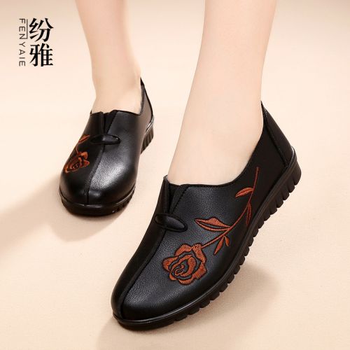 Chaussures de printemps femme en PU FENYAIE ronde Fleurs, brodé - confortable semelle polyuréthane Ref 1001898