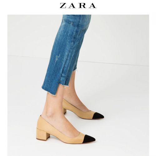 Chaussures de printemps femme en polyester ZARA pointu - Europe semelle caoutchouc Ref 1001938