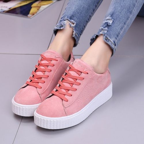 Chaussures de printemps femme en vache, Nubuck, ronde avec lacets - semelle polyuréthane Ref 1001964