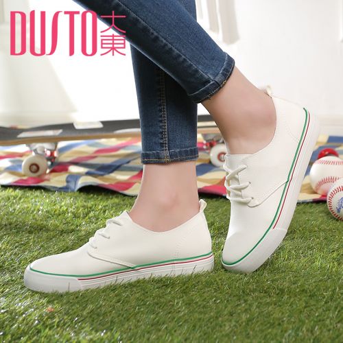 Chaussures de printemps femme en PU DUSTO ronde avec lacets - loisir semelle caoutchouc Ref 1001976