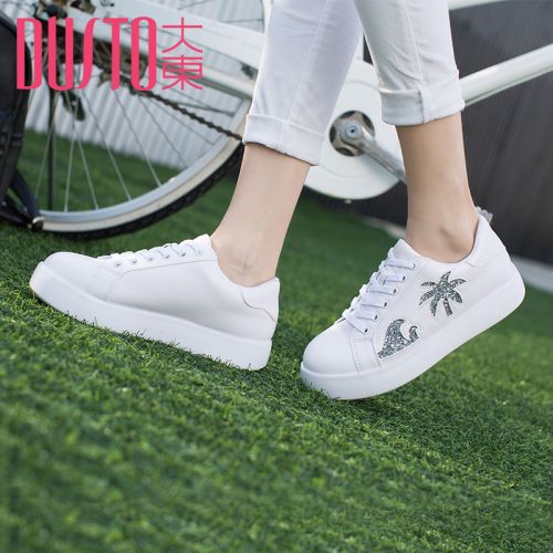 Chaussures de printemps femme en PU DUSTO ronde avec lacets - loisir semelle caoutchouc Ref 1001999