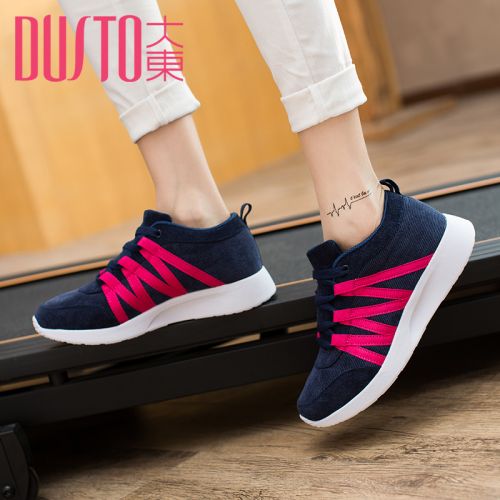 Chaussures de printemps femme en tissu DUSTO ronde avec lacets - loisir semelle EVA Ref 1002003