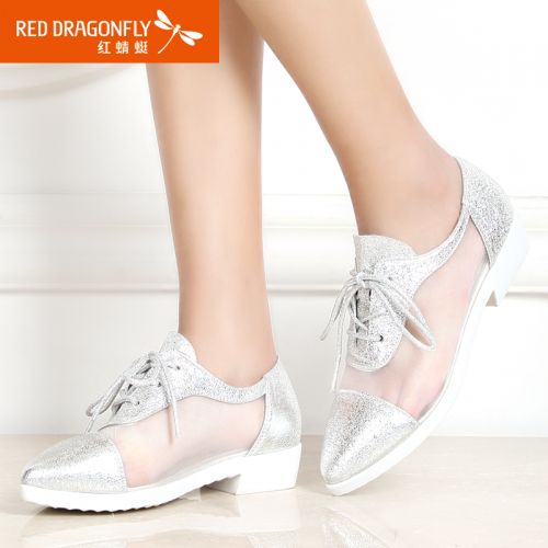 Chaussures de printemps femme en peau mouton, En plus moutons / daim moutons, REDDRAGONFLY ronde avec lacets, 