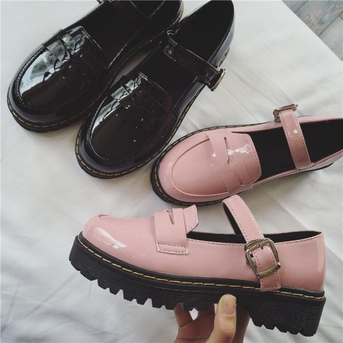 Chaussures de printemps femme en PU ronde moraillon, Génoise, étanche - Angleterre semelle caoutchouc Ref 1002022