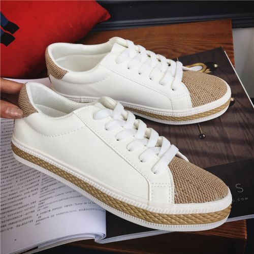 Chaussures de printemps femme en PU ronde avec lacets, étanche - semelle caoutchouc Ref 1002072