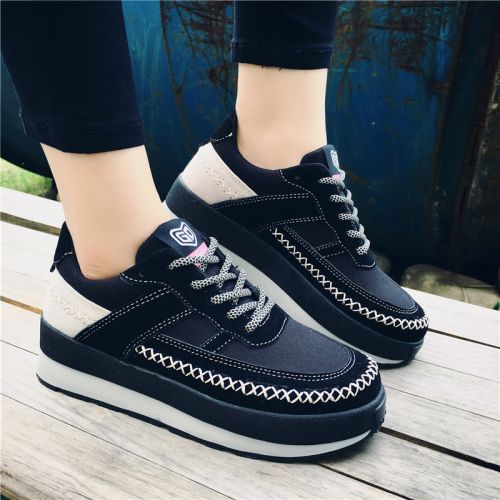 Chaussures de printemps femme en ronde avec lacets, étanche - semelle caoutchouc Ref 1002073