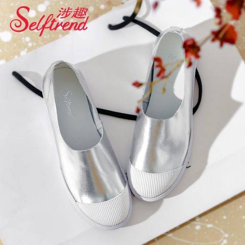 Chaussures de printemps femme en PU SELFTREND ronde Modèles mélangées - loisir semelle caoutchouc Ref 1002240