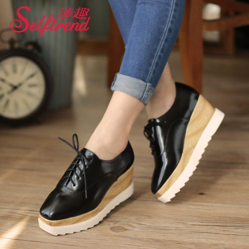 Chaussures de printemps femme en PU SELFTREND tête carrée Génoise - Angleterre semelle polyuréthane Ref 1002244