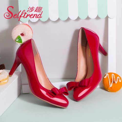 Chaussures de printemps femme en PU SELFTREND ronde arc - doux semelle TPR Ref 1002248