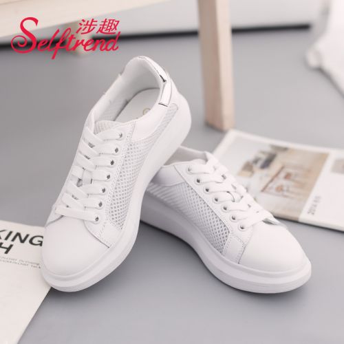 Chaussures de printemps femme en Une variété matériaux épissure SELFTREND ronde engrener - semelle caoutchouc Ref 1002258