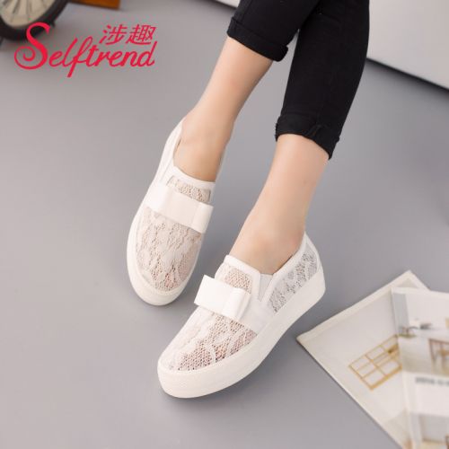 Chaussures de printemps femme en engrener SELFTREND ronde - semelle caoutchouc Ref 1002259