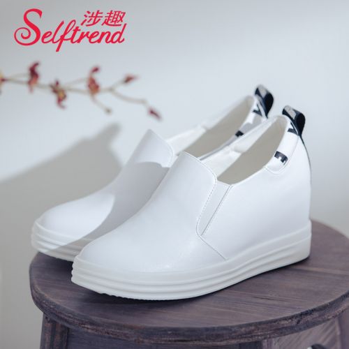 Chaussures de printemps femme en PU SELFTREND ronde Wedges - loisir semelle caoutchouc Ref 1002264