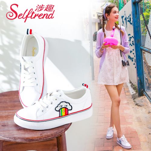 Chaussures de printemps femme en PU SELFTREND ronde Avec une combinaison fines - collège semelle caoutchouc Ref 1002267
