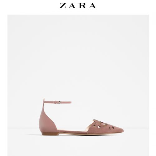 Chaussures de printemps femme en peau mouton, En plus moutons / daim moutons, ZARA pointu creux - Europe semelle