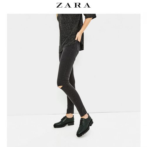 Chaussures de printemps femme en PU ZARA tête carrée étanche - Europe semelle caoutchouc Ref 1002294