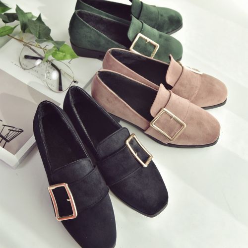 Chaussures de printemps femme en CRRCRRCRR tête carrée - Angleterre semelle caoutchouc Ref 1002325