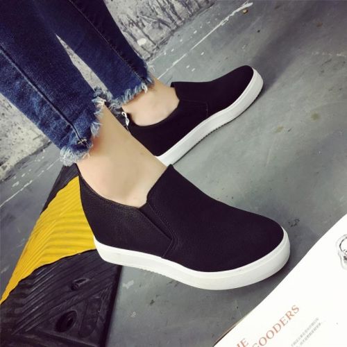 Chaussures de printemps femme en PU CRRCRRCRR ronde Wedges, Génoise - semelle caoutchouc Ref 1002368