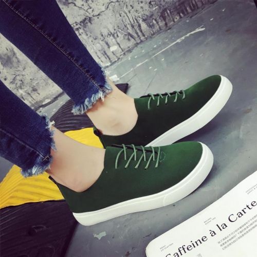 Chaussures de printemps femme en PU CRRCRRCRR ronde avec lacets, Génoise - Angleterre semelle caoutchouc Ref 1002402