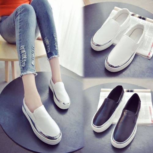 Chaussures de printemps femme en PU ronde ouverture profonde- semelle caoutchouc - Ref 1002462