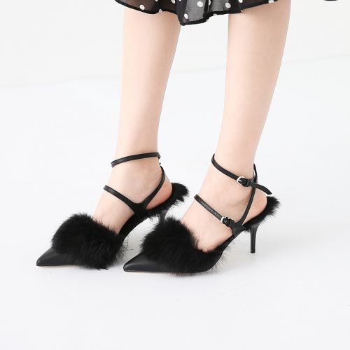 Chaussures de printemps femme en PU pointu ouverture profonde- Europe - Ref 1002506