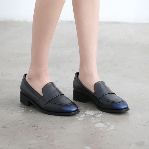 Chaussures de printemps femme en PU tête carrée ouverture profonde- Europe - Ref 1002507
