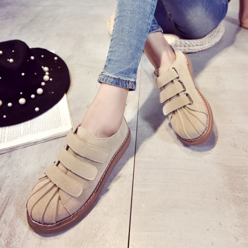 Chaussures de printemps femme en vache, Nubuck, ronde Génoise, avec lacets - semelle caoutchouc Ref 1002542