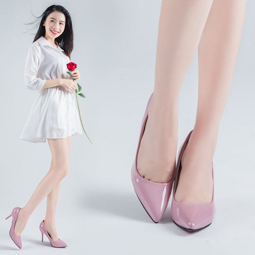 Chaussures de printemps femme en PU pointu ouverture profonde- semelle caoutchouc - Ref 1002552