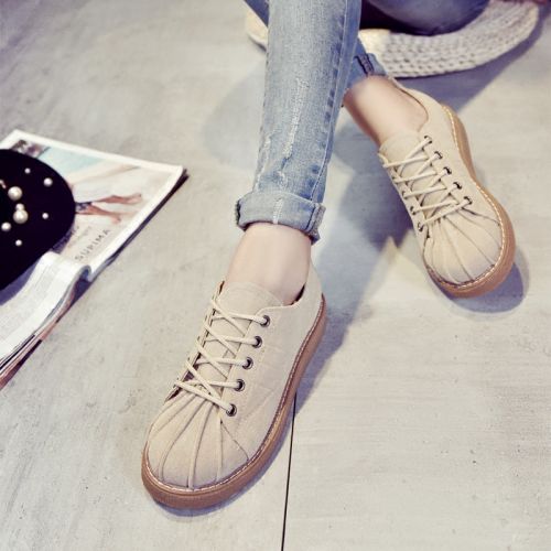 Chaussures de printemps femme en vache, Nubuck, ronde Génoise, avec lacets - semelle caoutchouc Ref 1002584