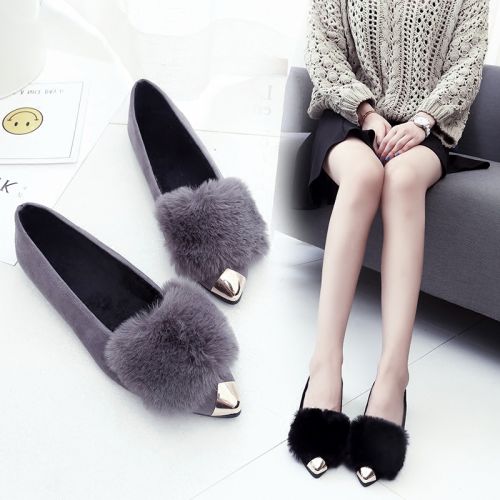 Chaussures de printemps femme en PU pointu ouverture profonde- semelle caoutchouc - Ref 1002593