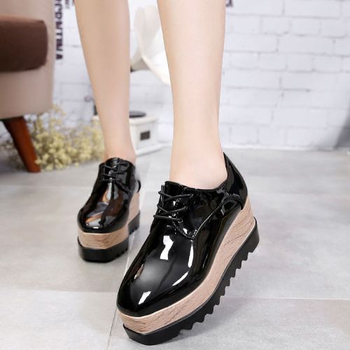 Chaussures de printemps femme en PU tête carrée Génoise, étanche - semelle caoutchouc Ref 1002601