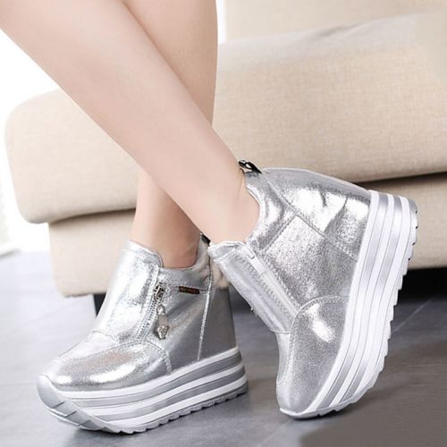 Chaussures de printemps femme en PU ronde avec lacets, Génoise, étanche - semelle polyuréthane Ref 1002610