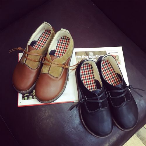 Chaussures de printemps femme en PU FURREZIO ronde ouverture profonde, Avec une combinaison fines - semelle caoutchouc 