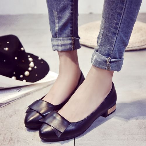 Chaussures de printemps femme en PU pointu ouverture profonde, arc - semelle caoutchouc Ref 1002625