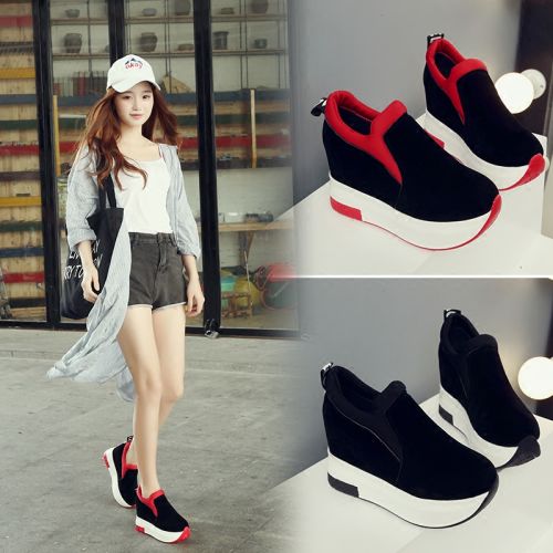 Chaussures de printemps femme en vache, Nubuck, ronde ouverture profonde, avec lacets, Modèles mélangées, Gén